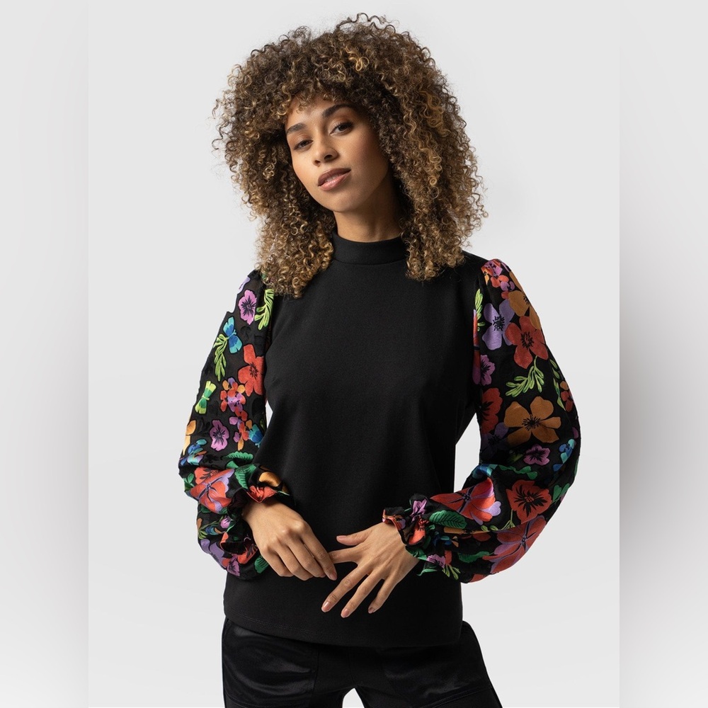 Saint + Sofia Penny Puff Sleeve Long Sleeve - Pop Floral